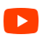 Red YouTube logo on a white background